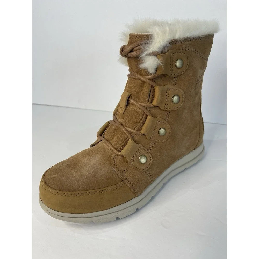 Women's winter  sorel explorer‎ joan camel color suede boot size 6